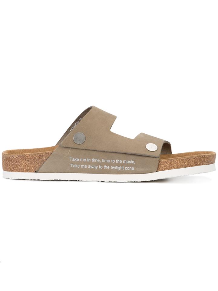 Undercover Double Strap Sandals - Grey