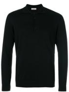Laneus Long Sleeve Polo Shirt - Black