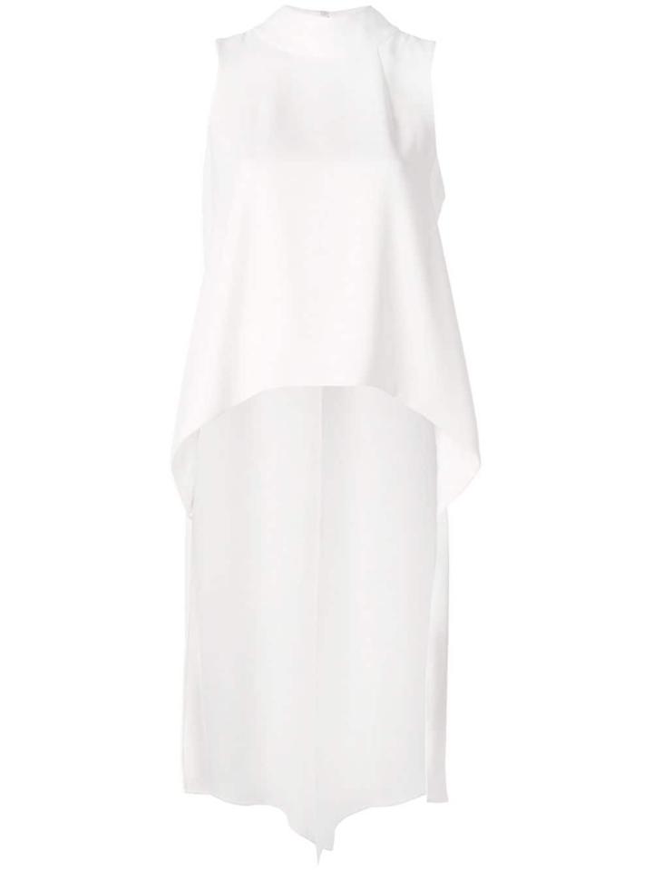 Sachin & Babi Draped Sleeveless Blouse - White