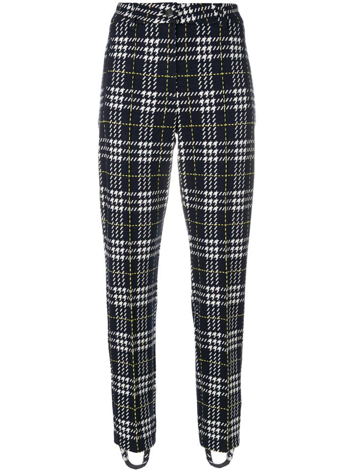 Cambio Houndstooth Tapered Trousers - Black