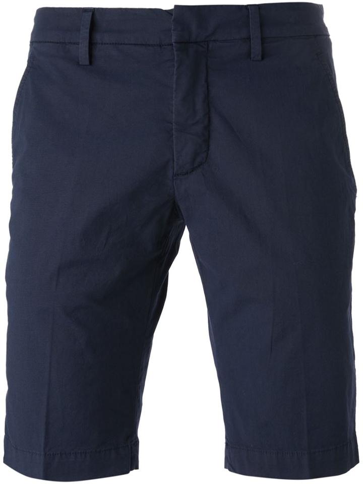 Dondup Chino Shorts, Men's, Size: 33, Blue, Cotton/spandex/elastane