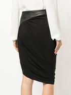 Alexander Wang Asymmetric Gathered Skirt - Black