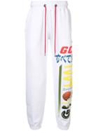 Gcds Branded Jersey Trousers - White