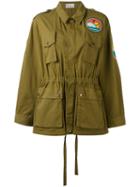 Red Valentino - Beach Logo Military Jacket - Women - Cotton/polyester - 38, Green, Cotton/polyester