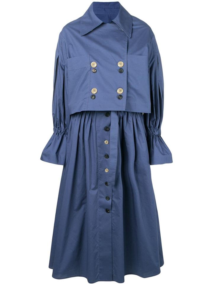 Eudon Choi Giovanna Trench Dress - Blue