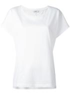 Closed Round Neck T-shirt, Women's, Size: Small, White, Cotton