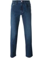 Ermenegildo Zegna Straight Leg Jeans, Men's, Size: 40, Blue, Cotton/polyester/spandex/elastane
