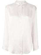 Forte Forte Pinstriped Button Down Shirt, Women's, Size: 0, Nude/neutrals, Silk