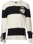 Mihara Yasuhiro Distressed Striped Sweater