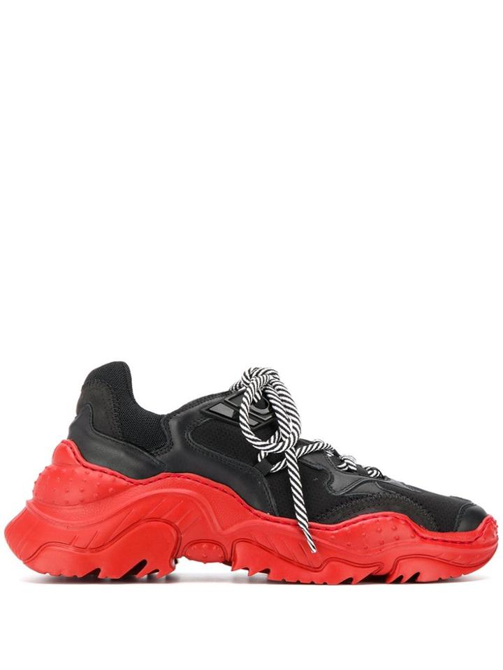 Nº21 Perforated Running Sneakers - Black