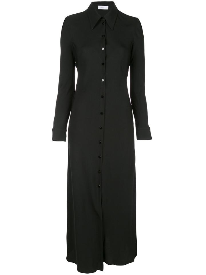 Rosetta Getty Crepe Shirt Dress - Black