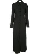 Rosetta Getty Crepe Shirt Dress - Black
