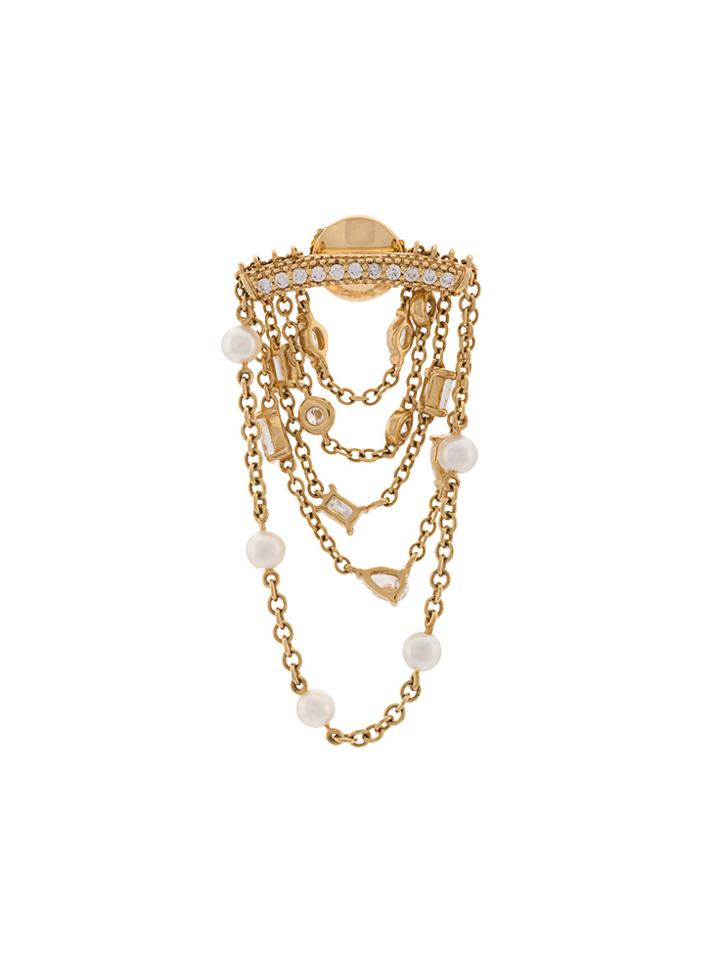 Yvonne Léon Diamond Chain Earring - Metallic