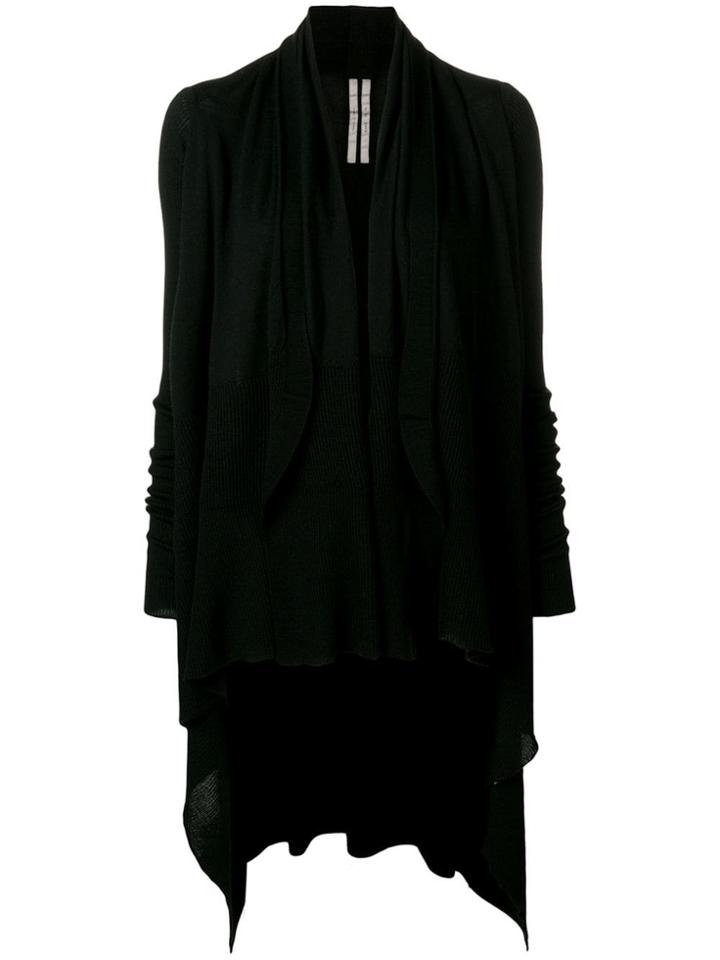 Rick Owens Asymmetric Hem Cardigan - Black