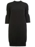 Sacai Sweatshirt Dress, Women's, Size: 4, Black, Cotton/nylon