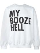 House Of Voltaire Jeremy Deller My Booze Hell Sweatshirt, Men's, Size: Xl, White, Cotton/polyester