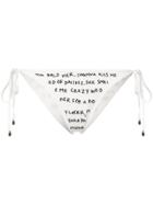 Love Stories Printed Bikini Briefs - White