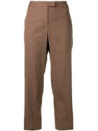 Fabiana Filippi Cropped Leg Trousers - Brown