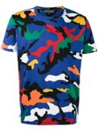 Valentino - Camouflage Print T-shirt - Men - Cotton - S, Blue, Cotton