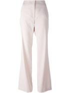 Joseph Flared Trousers, Women's, Size: 42, Pink/purple, Linen/flax/cotton/polyamide/viscose
