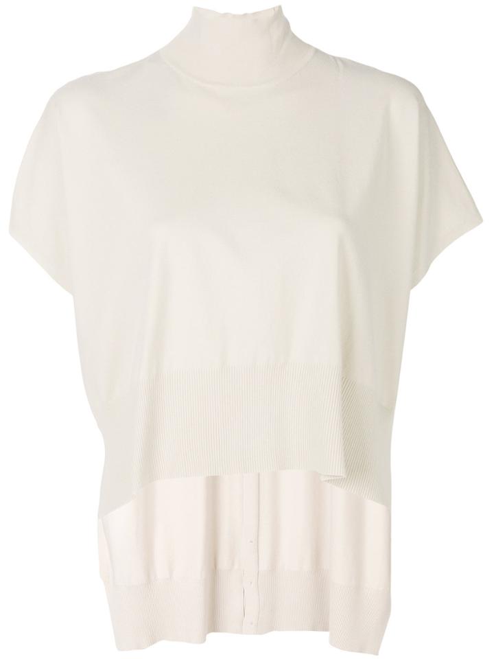 Elisabetta Franchi Hi-low Turtle Neck Jumper - Nude & Neutrals