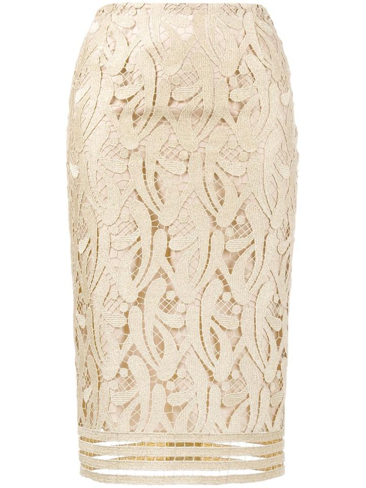 No21 Metallic Pencil Skirt