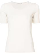 Le Tricot Perugia Classic Fitted T-shirt - Nude & Neutrals