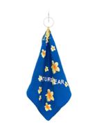 Marine Serre Floral Scarf Detail Earring - Blue