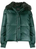 Emporio Armani Faux-fur Collar Padded Jacket - Green