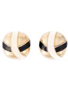 Givenchy Vintage Two-tone Clip On Earrings