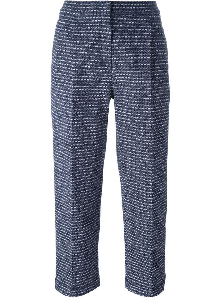 Odeeh Heart Print Cropped Trousers