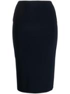 Norma Kamali Mid-length Fitted Tube Skirt - Blue