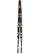 Roberto Cavalli - Beaded Embroidery Scarf - Women - Polyamide - One Size, Black, Polyamide