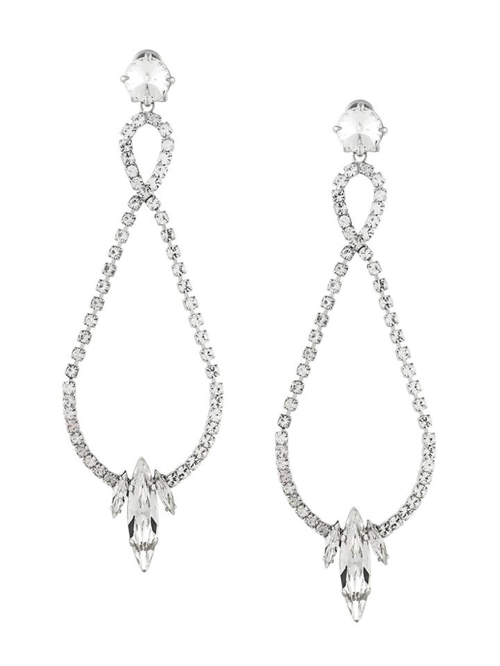 Miu Miu Embellished Metal Earrings - Metallic