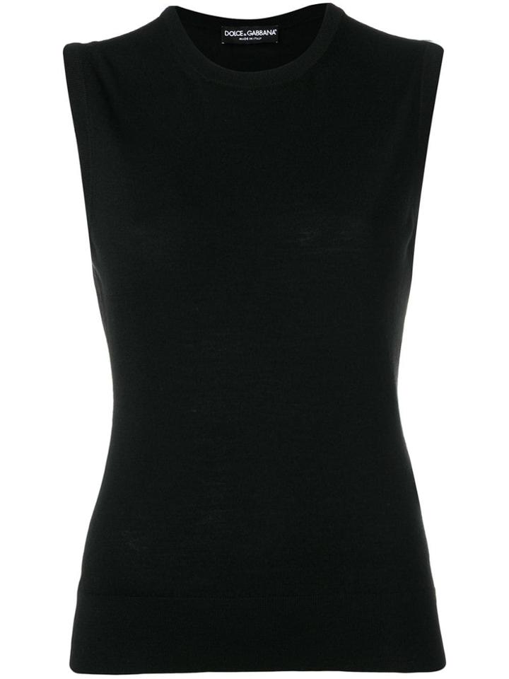 Dolce & Gabbana Sleeveless Knit Jumper - Black