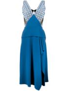 Roland Mouret - Kao Dress - Women - Silk/polyester/spandex/elastane/viscose - 12, Blue, Silk/polyester/spandex/elastane/viscose