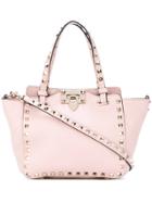 Valentino Mini Valentino Garavani Rockstud Trapeze Tote - Pink &