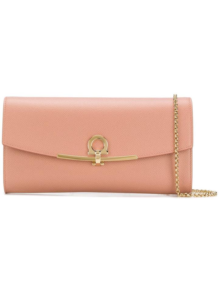 Salvatore Ferragamo Gancini Clutch - Neutrals