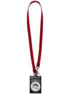 Alexander Mcqueen Black And Red Skull Print Chain Cardholder