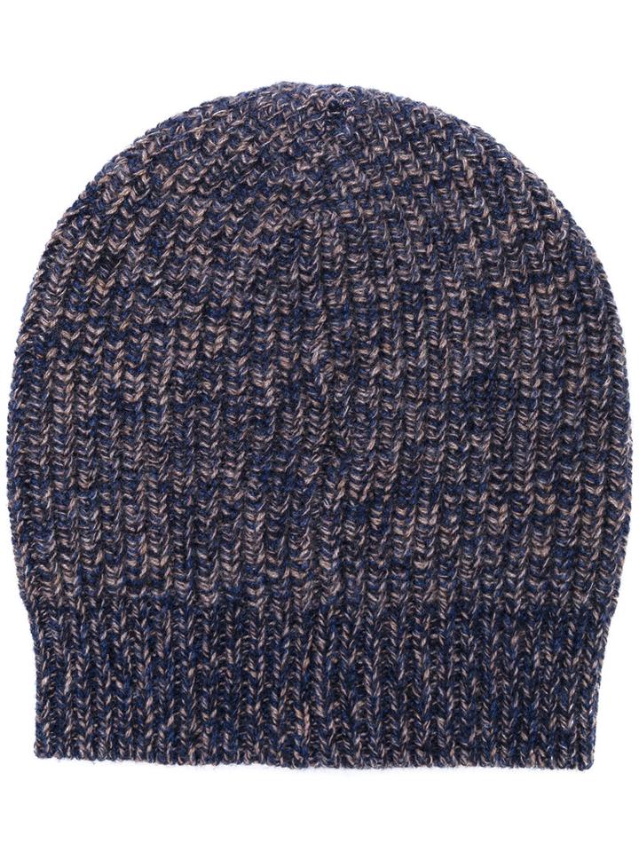 Brunello Cucinelli - Ribbed Beanie Hat - Men - Cashmere - L, Blue, Cashmere