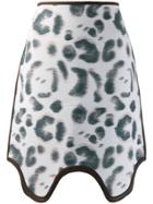 Calvin Klein 205w39nyc Leopard Print Skirt With Asymmetric Hem -
