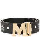 Mcm M Buckle Belt - Black