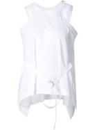 Sacai Tie Waist Tank Top, Women's, Size: 3, White, Cupro/polyester/cotton