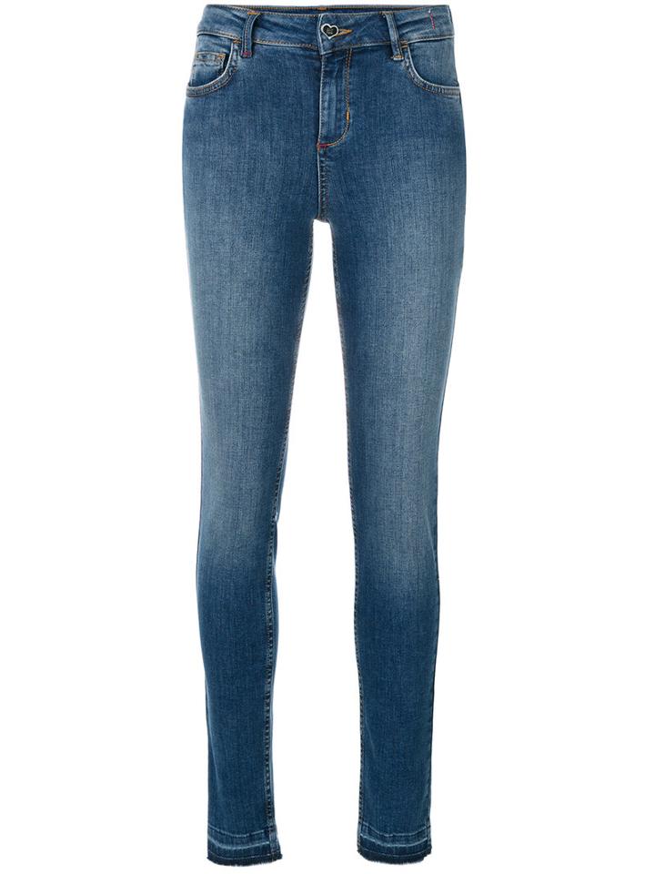 Twin-set - Mid Rise Skinny Jeans - Women - Cotton/polyester/spandex/elastane - 30, Blue, Cotton/polyester/spandex/elastane