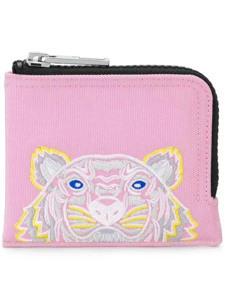 Kenzo Tiger Zip Wallet - Pink & Purple