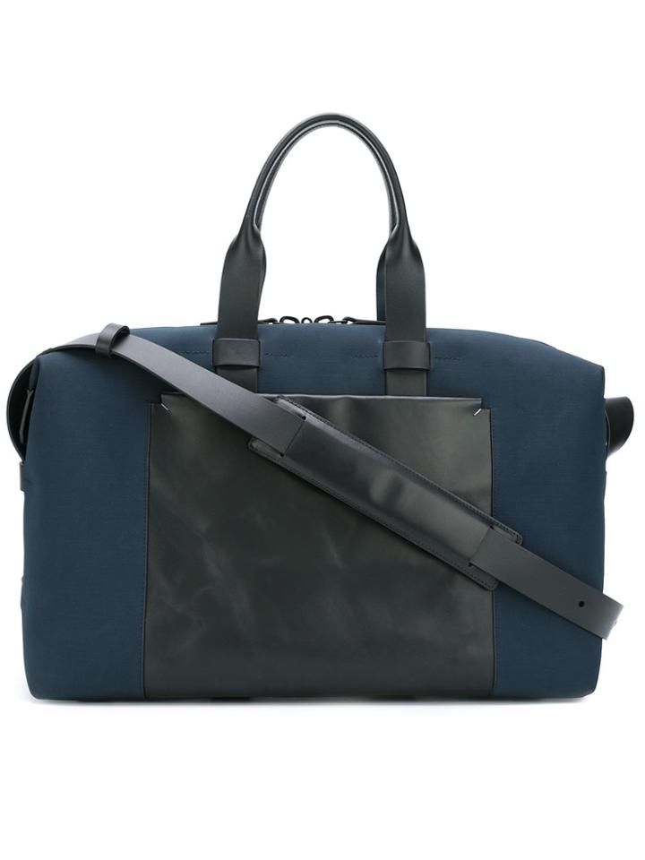 Troubadour Fabric + Leather Weekender - Blue