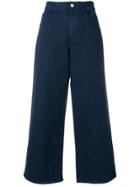 Marni Cropped Flare Trousers - Blue