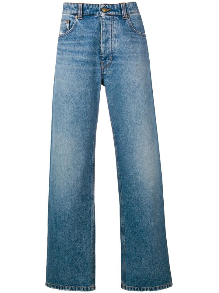 Ami Paris Wide Fit 5 Pocket Jeans - Blue