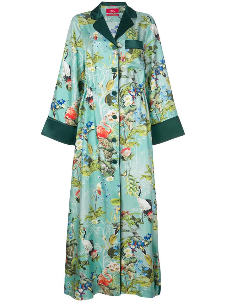 F.r.s For Restless Sleepers Long Kimono Dress - Green