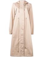 Mm6 Maison Margiela Oversized Hooded Trench Coat, Women's, Size: 40, Nude/neutrals, Cotton